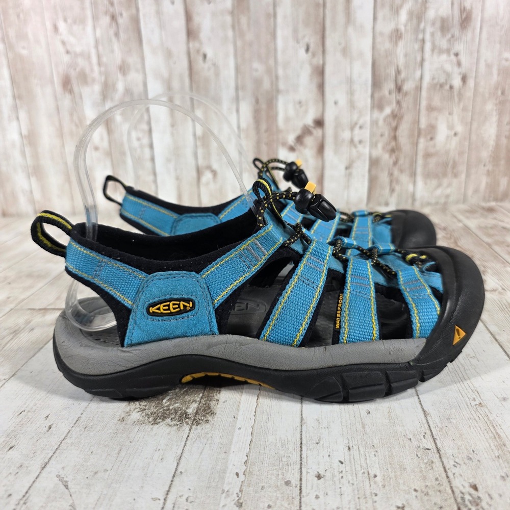 Keen Newport H2 Womens 7 Waterproof Hiking Sport Sandals Blue Yellow 1001907